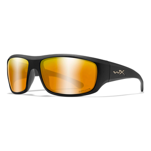 Omega Captivate Polarized Sunglasses - Captivate Polarized Bronze Mirror Copper Lens/Matte Black Frame