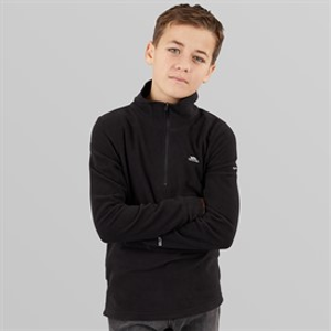 Trespass Junior Boys Masonville 1/2 Zip Micro Fleece Black
