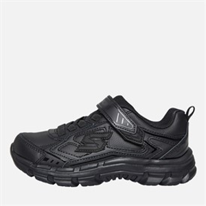 SKECHERS Junior Boys Nitrate Microblast School Trainers Black