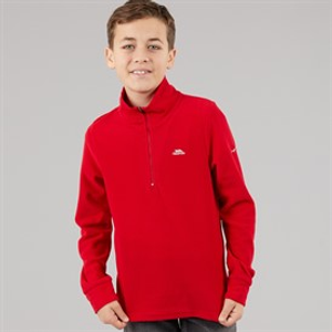 Trespass Junior Boys Masonville 1/2 Zip Micro Fleece Red