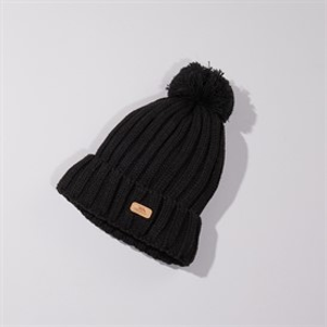 Trespass Mens Thorns Knitted Bobble Hat Black
