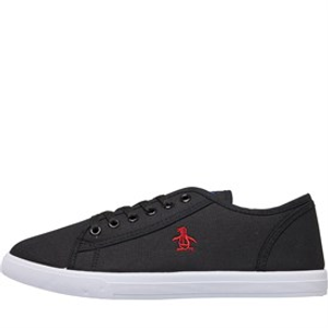 Original Penguin Mens Sparton Canvas Pumps Black