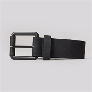 French Connection Mens Courtland Leather Belt Black
