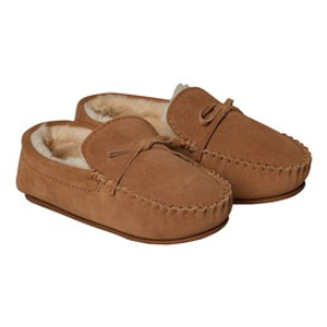 Onfire Womens Suede Moccasin Slippers Chestnut