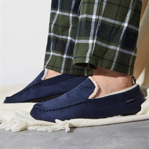 Ben Sherman Mens Casa Cartegena Moccasin Slippers Navy