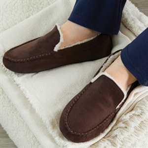 Ben Sherman Mens Casa Cartegena Moccasin Slipper Brown