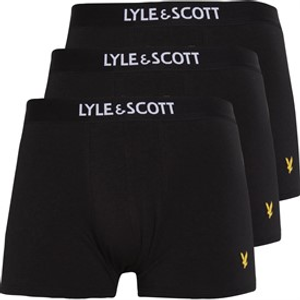 Lyle And Scott Vintage Mens Nathan Three Pack Boxer Trunks Black
