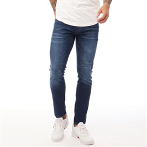 Crosshatch Mens Barbeck Slim Fit Jeans Dark Wash