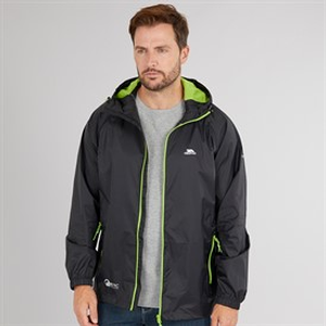 Trespass Mens Qikpac Waterproof Packable Jacket Black