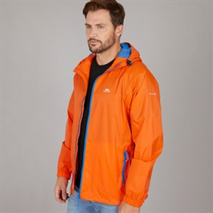 Trespass Mens Qikpac Waterproof Packable Jacket Sunrise