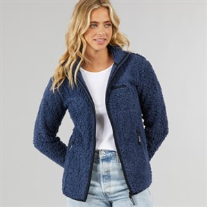 Bench Womens Edition Sherpa Fleece Jacket Navy