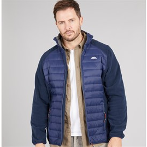 Trespass Mens Saunter Hybrid Padded Jacket Navy