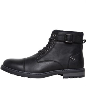 Deakins Mens Barrie Strap Work Boots Black