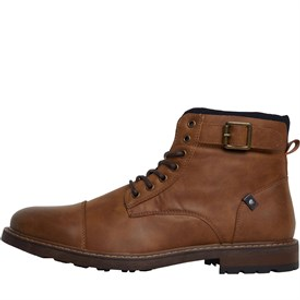Deakins Mens Barried Strap Work Boots Tan