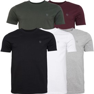 883 Police Mens Saxe Five Pack T-Shirts White/Black/Grey/Khaki/Burgundy