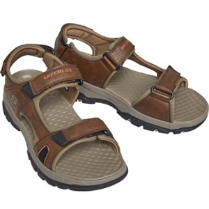 SKECHERS Mens Tresman Hirano Sandals Brown