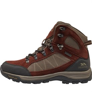 Trespass Mens Chavez Mid Waterproof Walking Boots Dark Brown