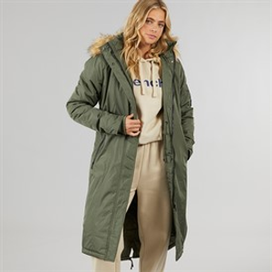 Bench Womens Skylar Parka Coat Khaki