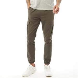 Brave Soul Mens Taslan Cargo Pants Khaki