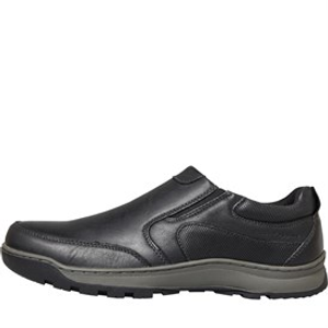 Hush Puppies Mens Jasper Slip On Shoes Black