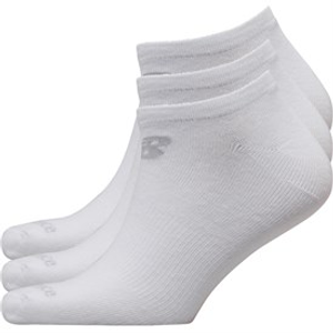 New Balance Three Pack No Show Socks White