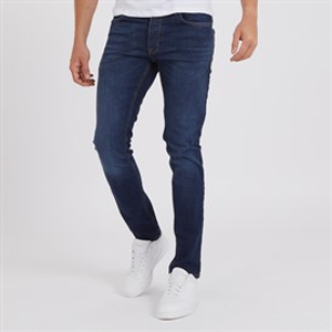 Crosshatch Mens Buraca Slim Fit Jeans Darkwash
