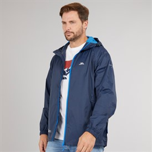 Trespass Mens Qikpac Waterproof Packable Jacket Navy