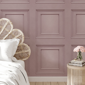 Belgravia Decor Oliana Wood Panel 3D Effect Pink Wallpaper - 8488