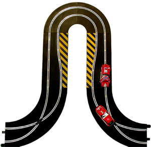 SCALEXTRIC BUNDLE C8201 C8246 C8203 Hairpin Curve Side Swipes Crossover