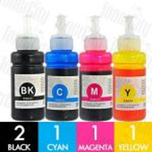 Epson T664 (C13T664192 - C13T664492) 5 Pack Compatible EcoTank Ink Bottles Combo
