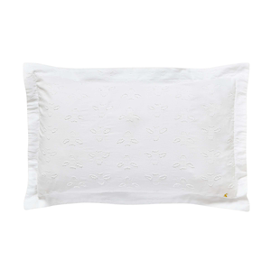 Botanical Bee Oxford Pillowcase, Chalk