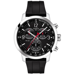 Tissot PRC 200 Stainless Steel Black Chronograph Watch T114.417.17.057.00