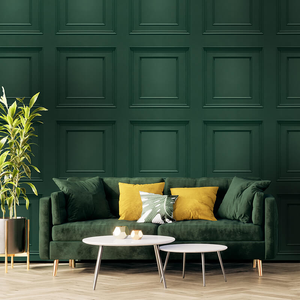 Belgravia Decor Oliana Wood Panel 3D Effect Green Wallpaper - 8490