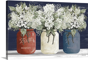 Red, White & Blue Jar Trio