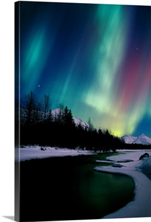 Northern Lights Over Portage River Valley SC Alaska