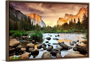 Valley at sunset, Yosemite.
