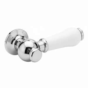 Chatsworth Ceramic Cistern Lever - White &amp; Chrome