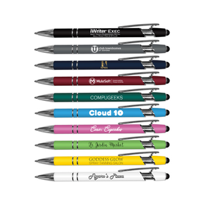 iWriter  Exec Soft Touch Rubberized Metal Stylus  Pen