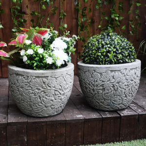 Pair of Large Regency Stone Flower Pot Planter