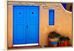 Adobe Walls with Blue Doors, Ranchos De Taos, New Mexico