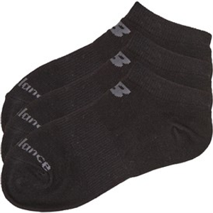 New Balance Junior Three Pack No Show Socks Black