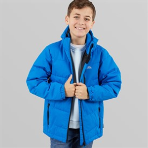 Trespass Junior Boys Figo Waterproof Padded Hooded Jacket Ultramarine
