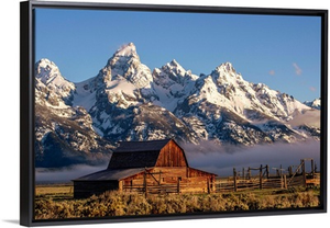 John Moulton Barn With Teton Range, In Grand Teton National Park, Wyoming