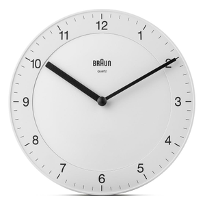 BC06 Braun classic analogue wall clock - white