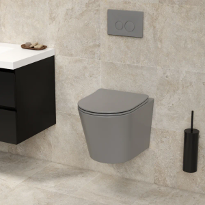 Hangend toilet Julio randloos inclusief softclose zitting glans wit 48x36,5x36cm