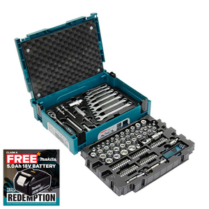 Makita E-08713 Maintenance Tool Set in a Makpac Case 120pcs