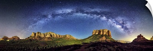 Milky Way Panorama at moonset in Sedona, Arizona
