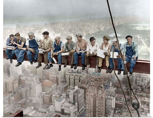 New York Construction Workers Lunching on a Crossbeam