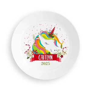Colourful Unicorn Kids Plate