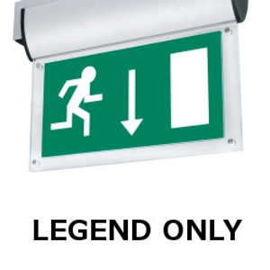 Aurora EN-LG2D 2 x Down PVC Emergency Exit Legends for EN-EMLED21,22 & 24